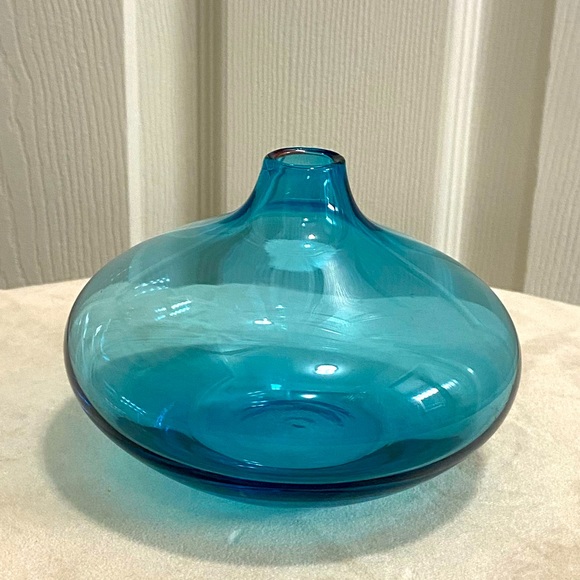 Mid century Modern Hand Blown Glass Vase